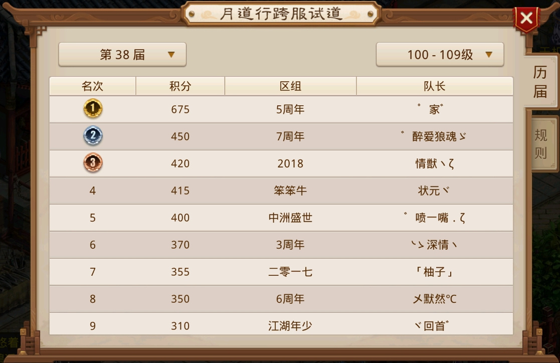 《问道》手游3月月道跨服战报 3支队伍成为新晋道尊